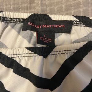 Black and white chevron skirt size large